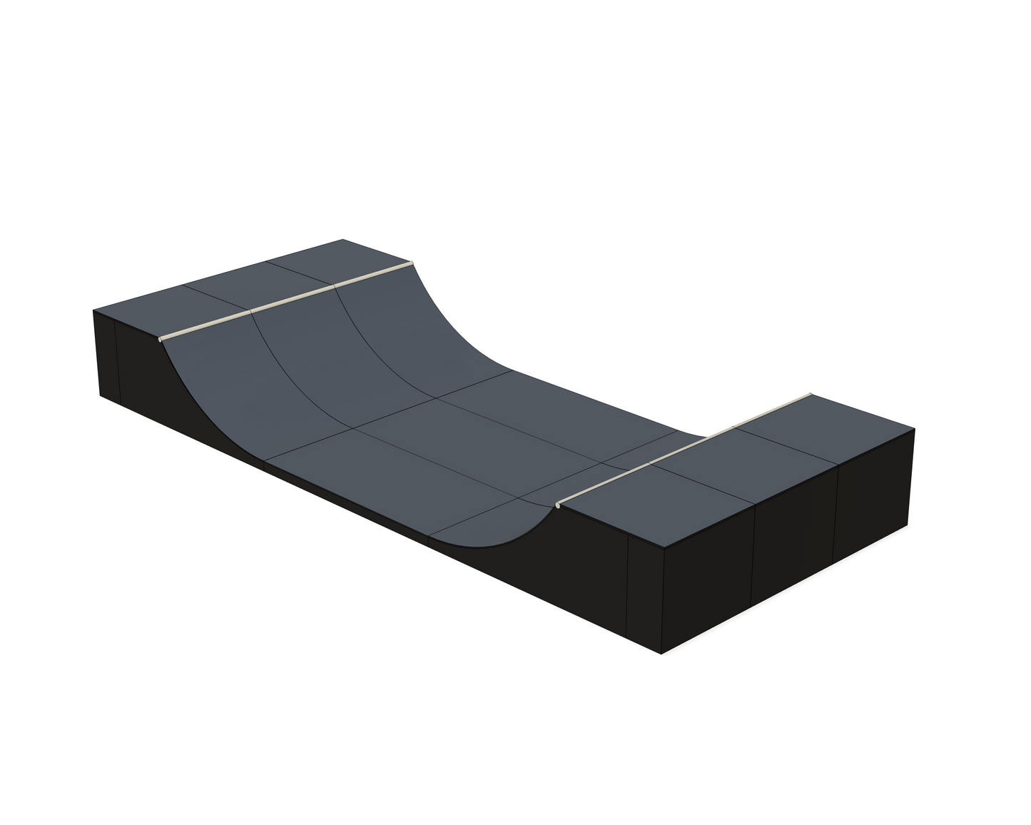 Færdigmonteret Minirampe / Halfpipe