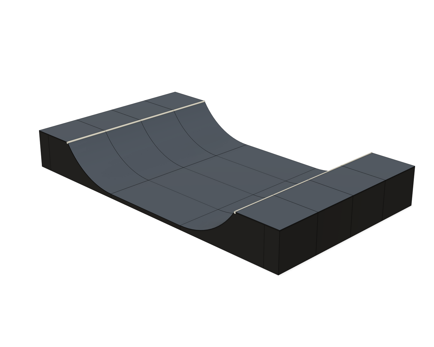 Færdigmonteret Minirampe / Halfpipe