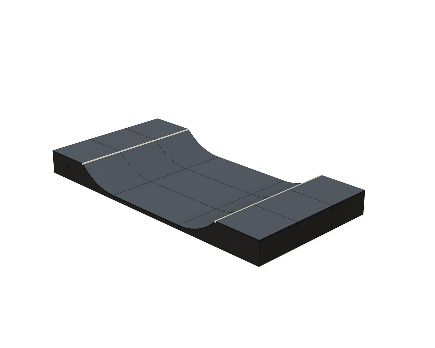 Færdigmonteret Minirampe / Halfpipe