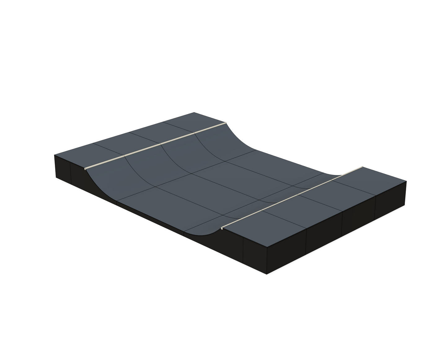 Færdigmonteret Minirampe / Halfpipe