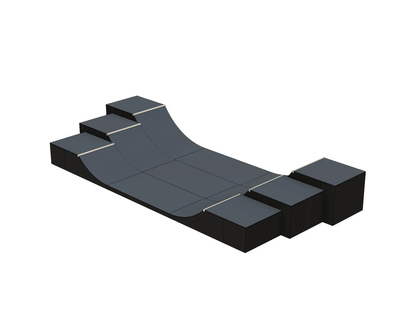 Færdigmonteret Minirampe / Halfpipe