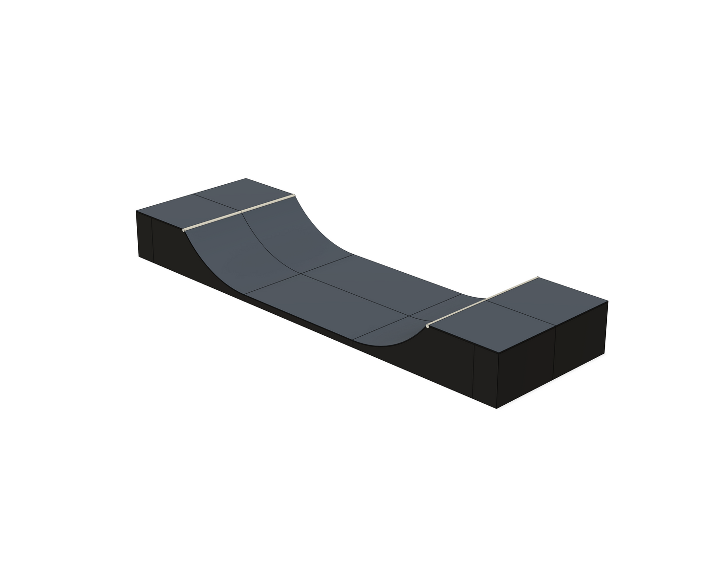 Færdigmonteret Minirampe / Halfpipe