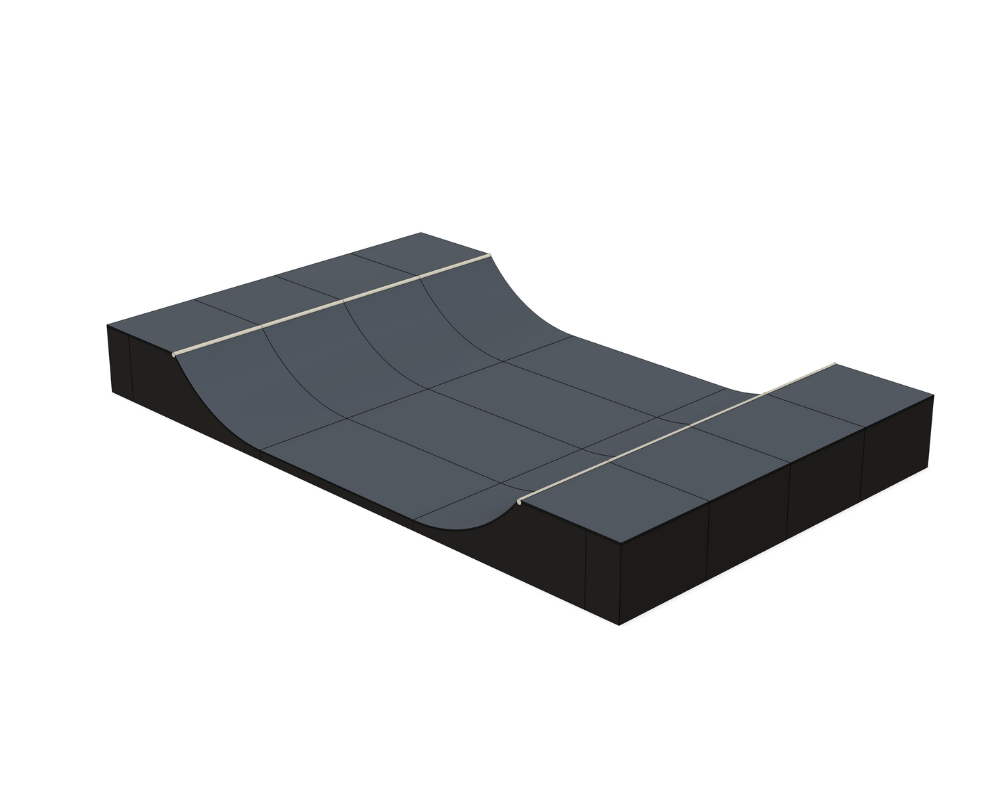 Færdigmonteret Minirampe / Halfpipe